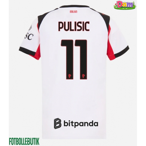 AC Milan Christian Pulisic #11 Bortatröja Kvinnor 2025-26 Kortärmad